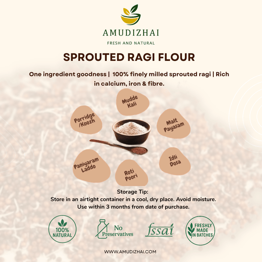 Sprouted Ragi Flour - Porridge Mix
