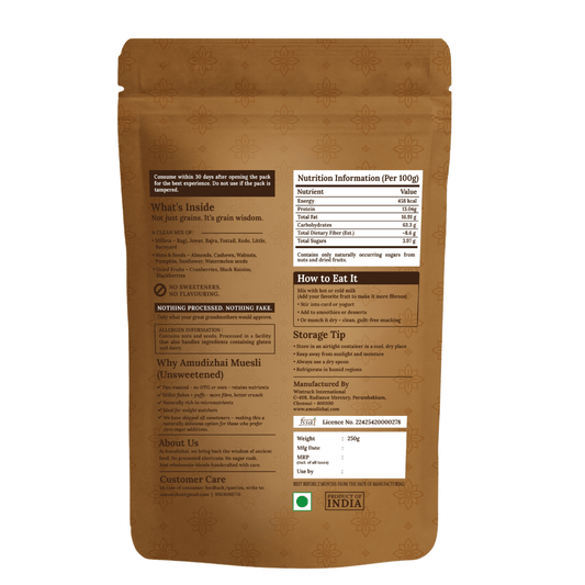 Amudizhai Multi-Millet Muesli (Unsweetened)