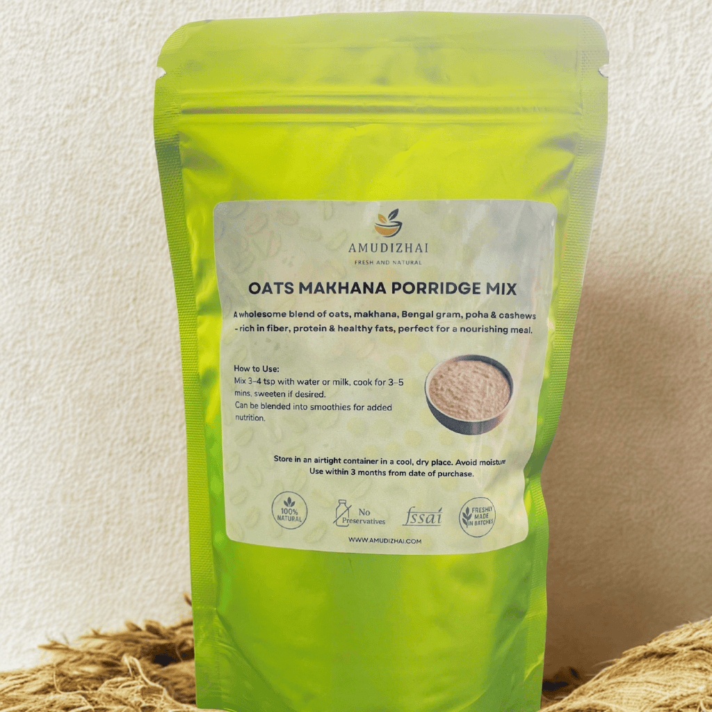 Amudizhai Porridge Mix Combo (Oats Makhana | Raw Banana | Sprouted Ragi)