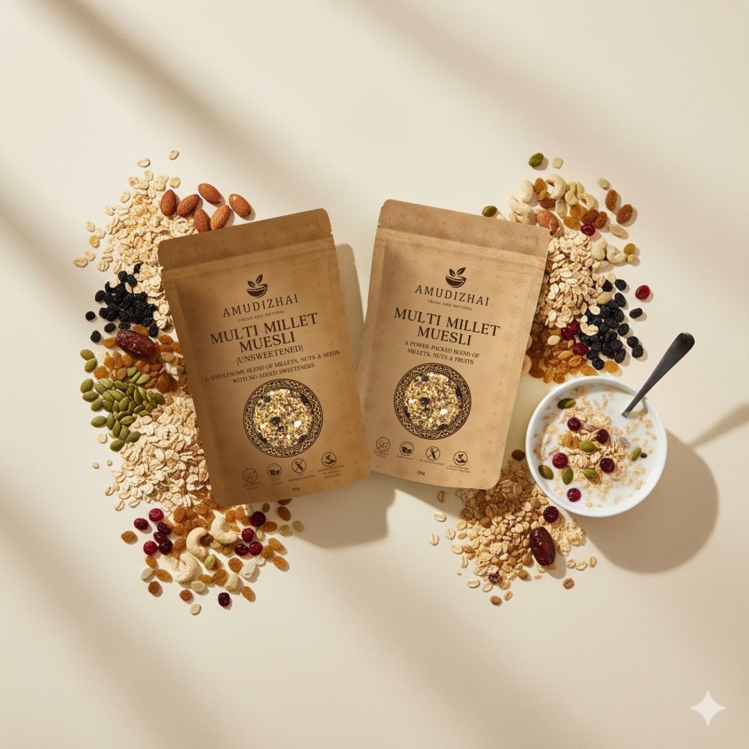 Millet muesli combo - Sweetened & Unsweetened Muesli (250g each)