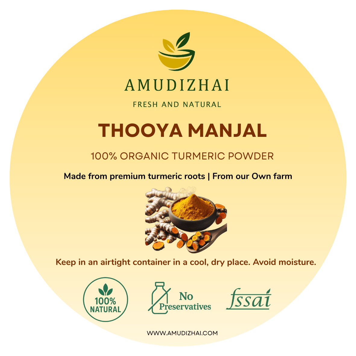 Thooya Manjal (Organic Turmeric Powder)