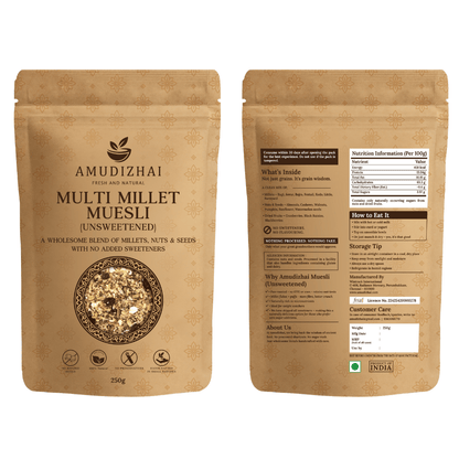 Millet muesli combo - Sweetened & Unsweetened Muesli (250g each)