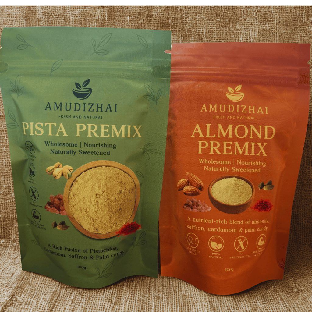 Amudizhai Pista mix & Almond Mix Combo (100g each)
