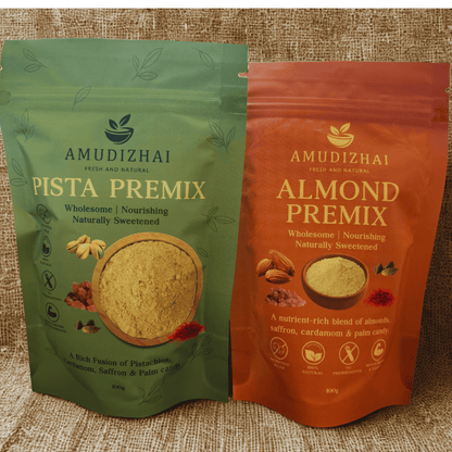 Amudizhai Pista mix & Almond Mix Combo (100g each)