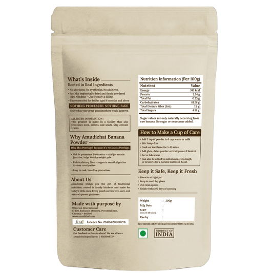 Raw Nendran Banana powder